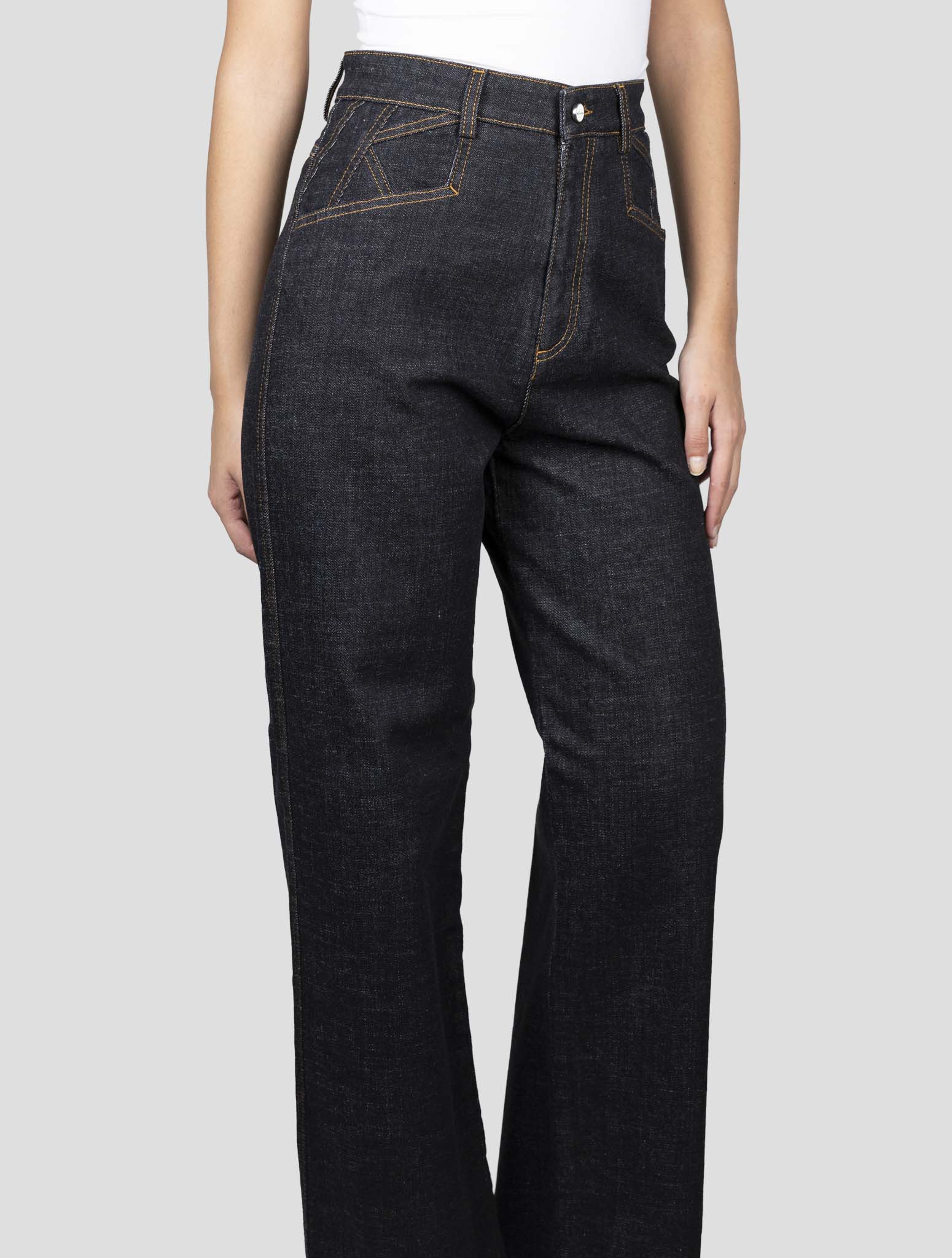 Kiton Dark Gray Cotton Jeans