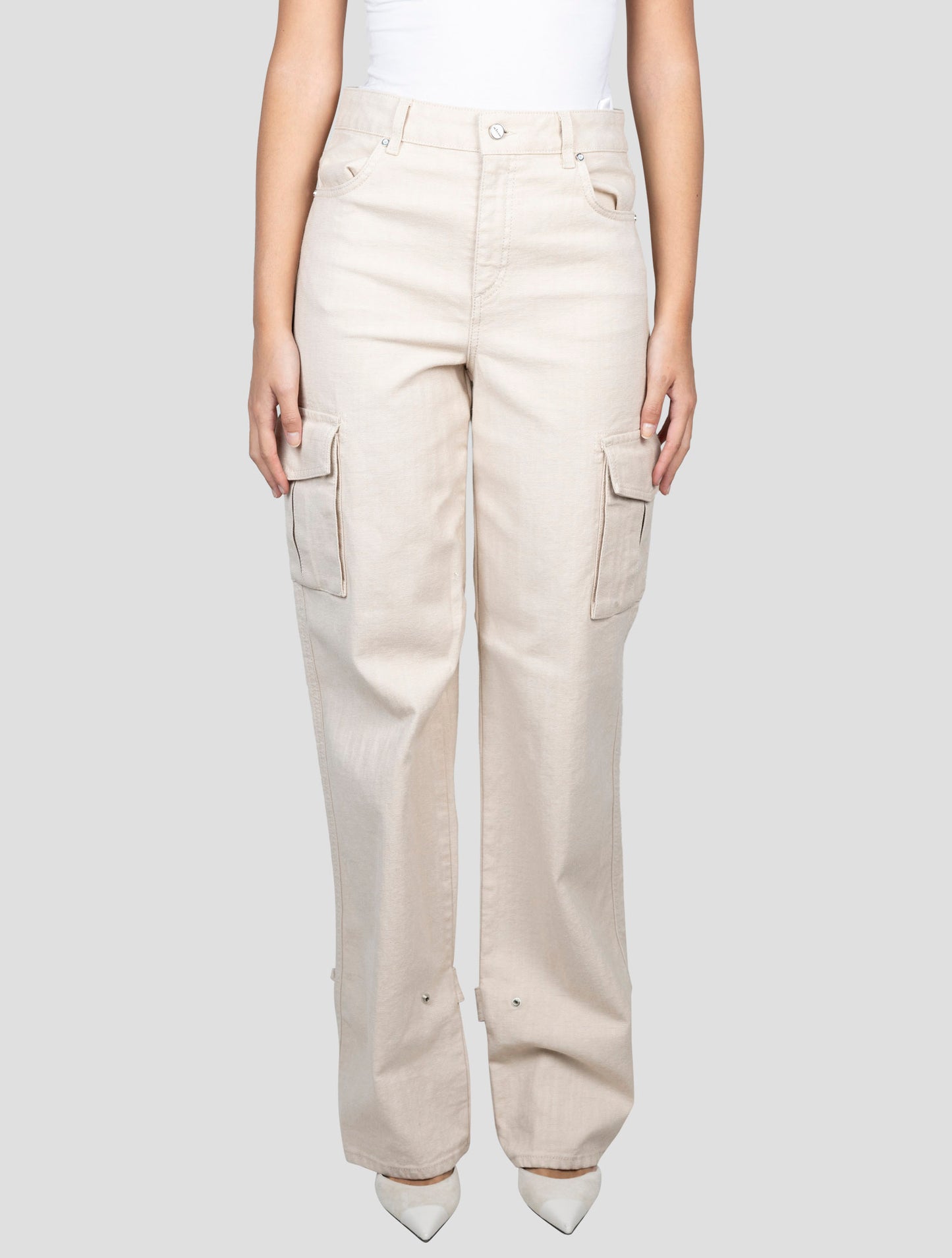 Kiton Beige Cotton Ea Cargo Jeans