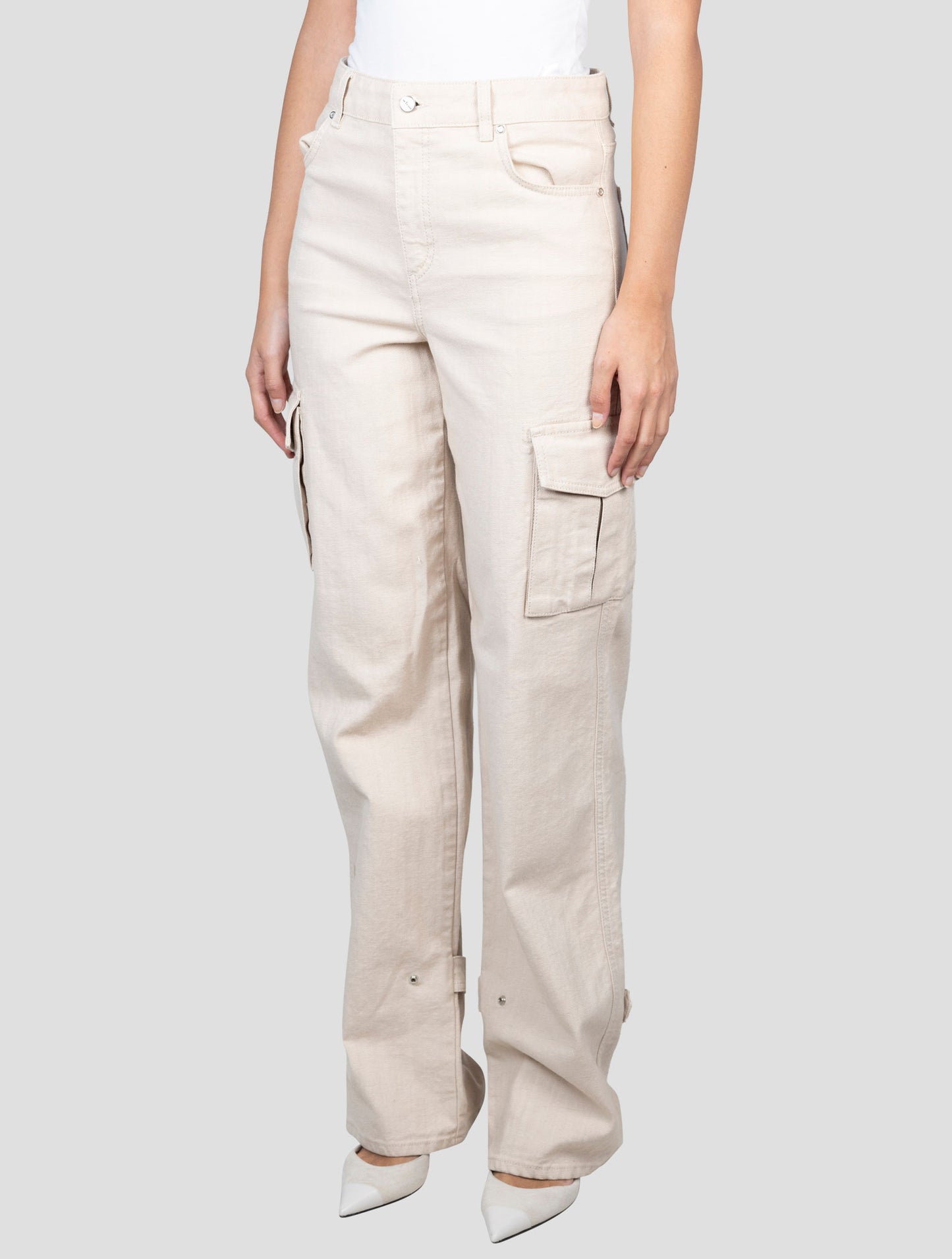 Kiton Beige Cotton Ea Cargo Jeans