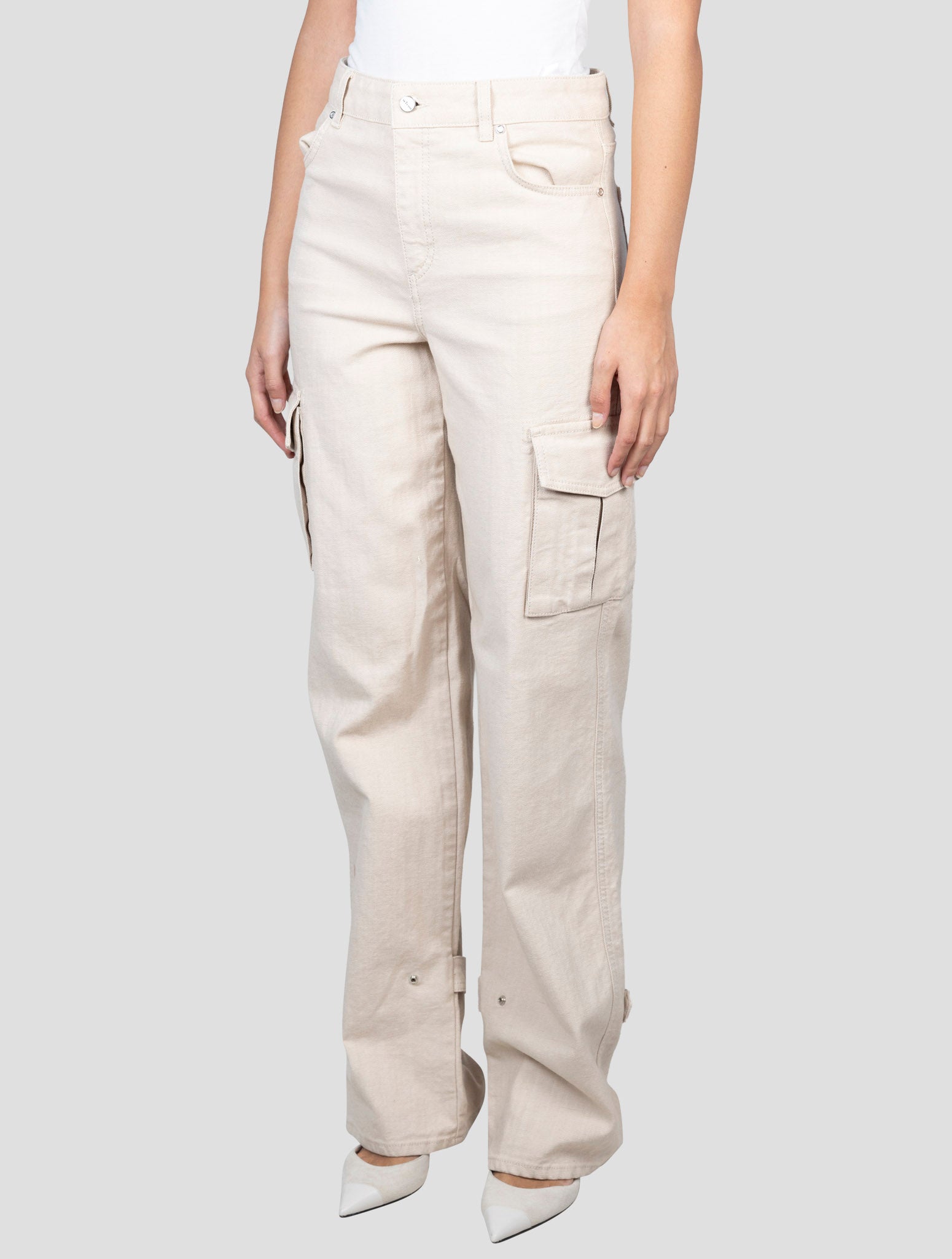Kiton Beige Cotton Ea Cargo Jeans