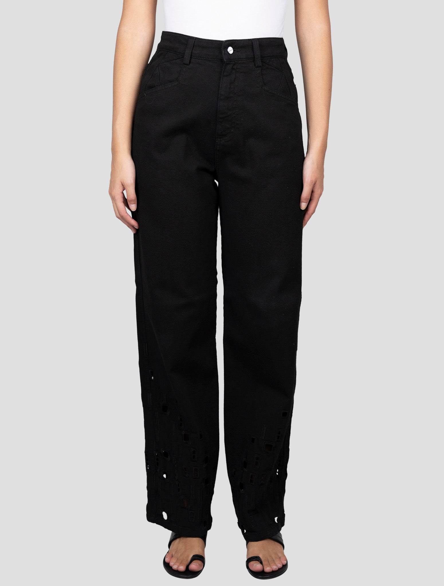Kiton Black Cotton Ea Jeans