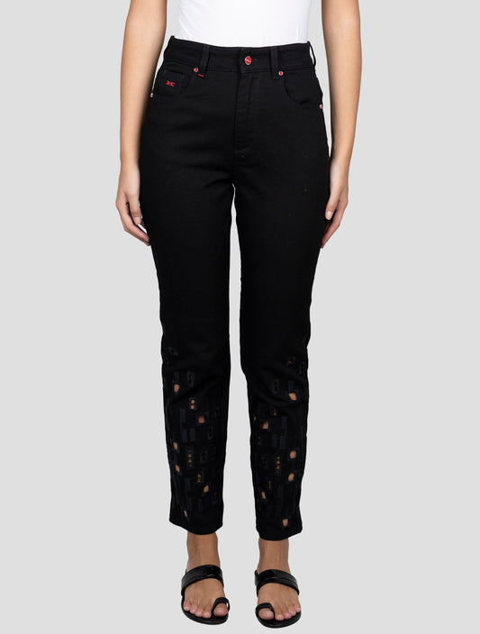 Kiton Black Cotton Ea Jeans