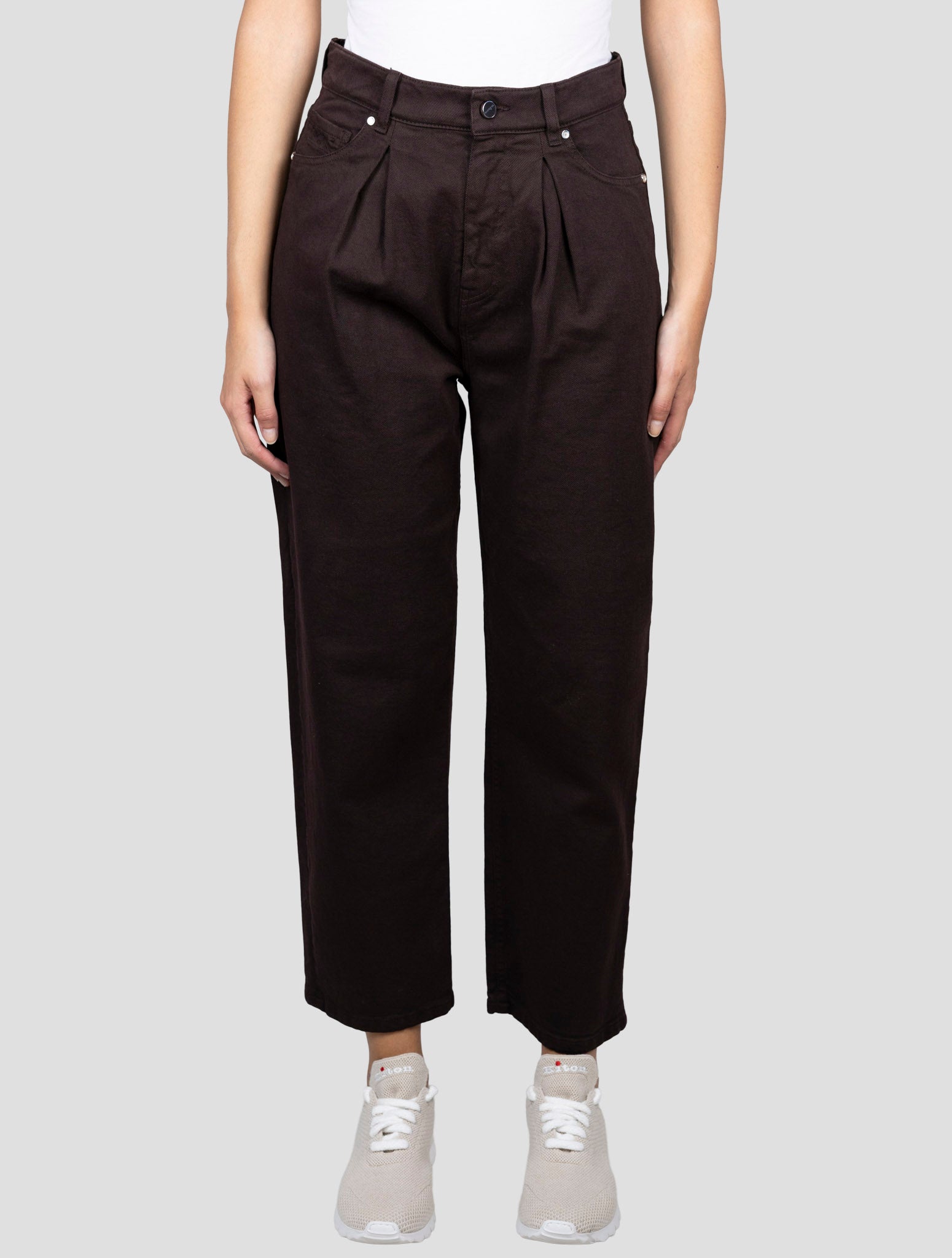 Kiton Brown Cotton Cashmere Ea Jeans