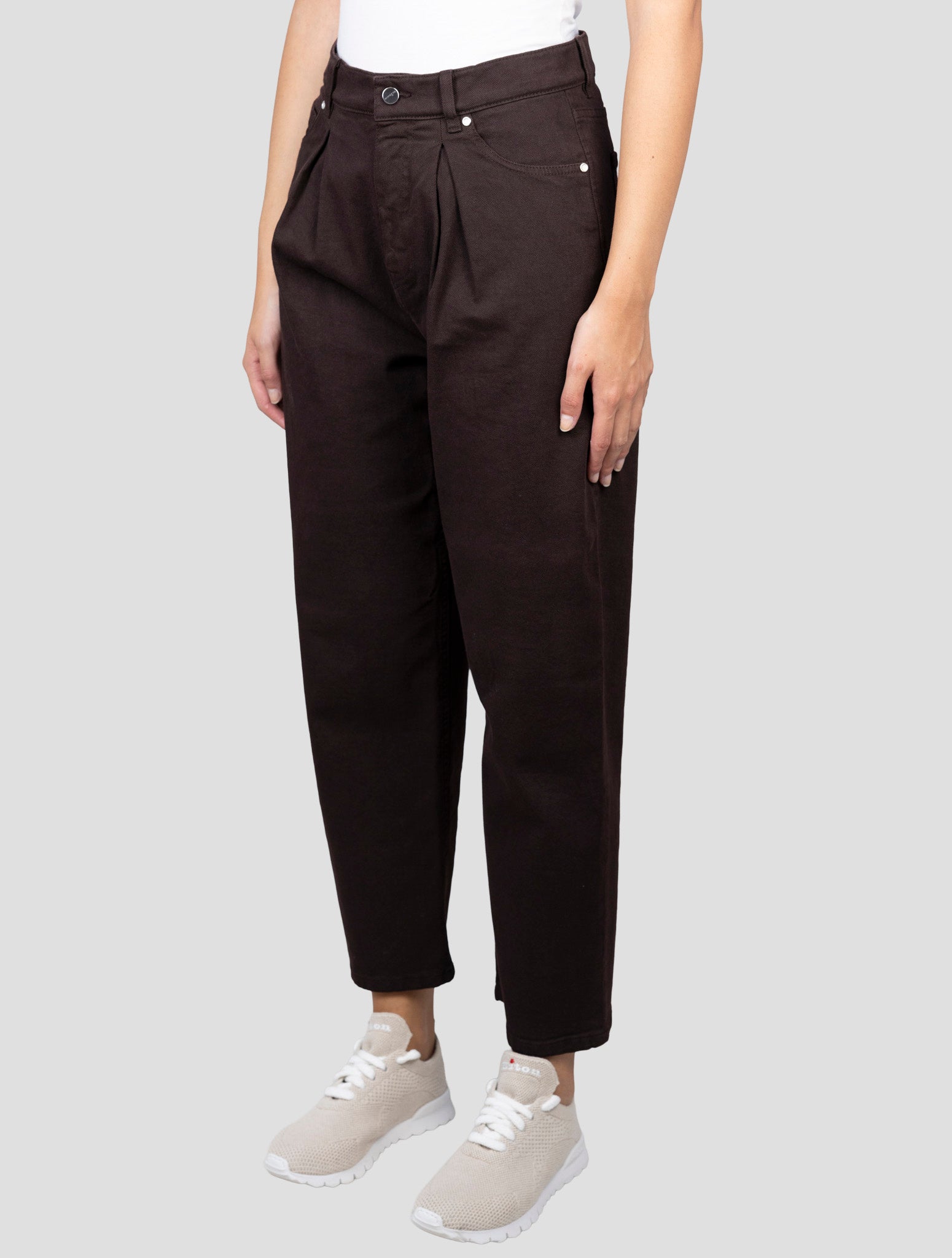 Kiton Brown Cotton Cashmere Ea Jeans