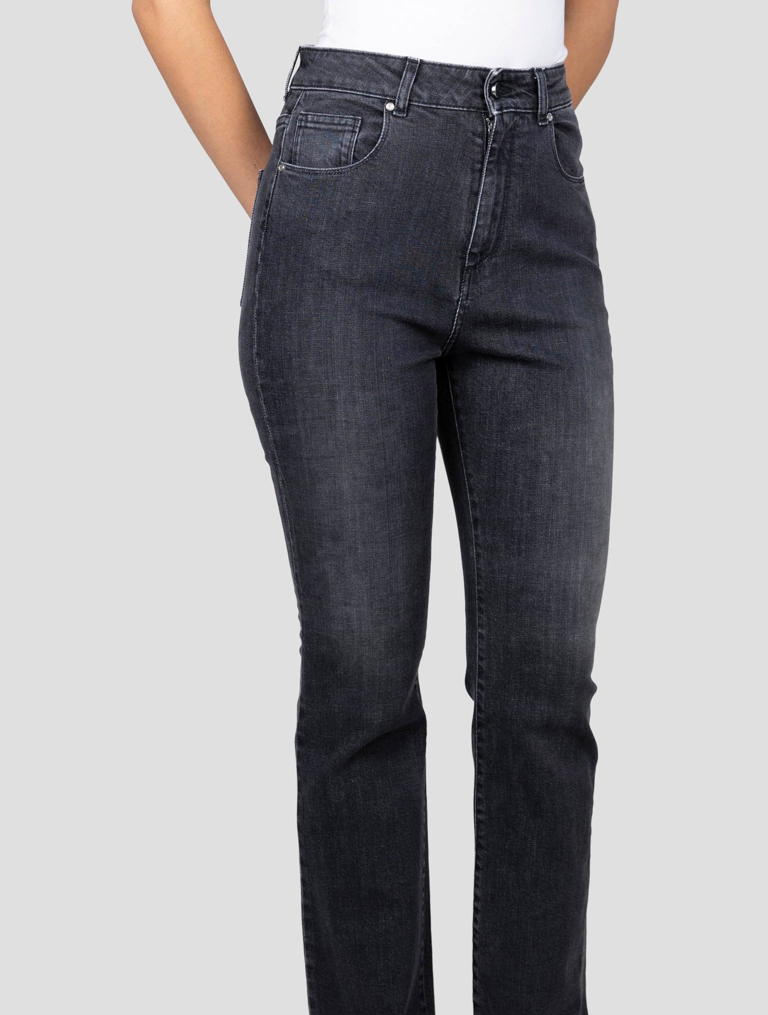 Kiton Dark gray Cotton Cashmere Ea Jeans