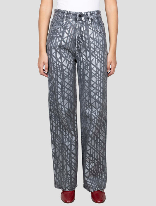 Kiton Gray Silver Cotton Ea Jeans