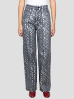 Kiton Gray Silver Cotton Ea Jeans