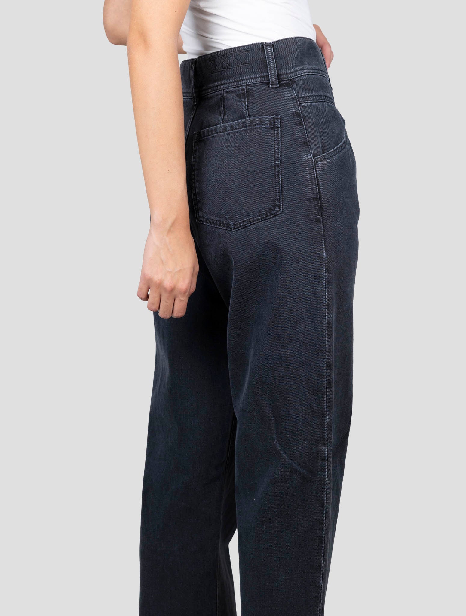 Kiton Dark Gray Cotton Jeans