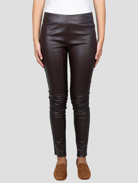 Kiton Brown Leather Pants