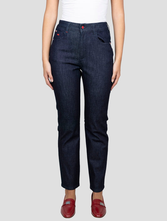Kiton Blue Cotton Cashmere Ea Jeans