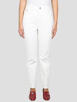 Kiton White Cotton Cashmere Ea Jeans