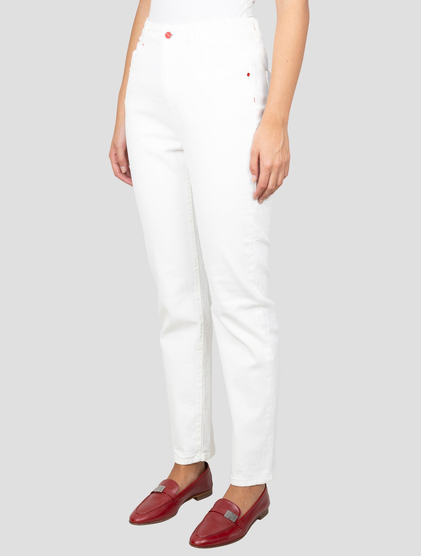 Kiton White Cotton Cashmere Ea Jeans