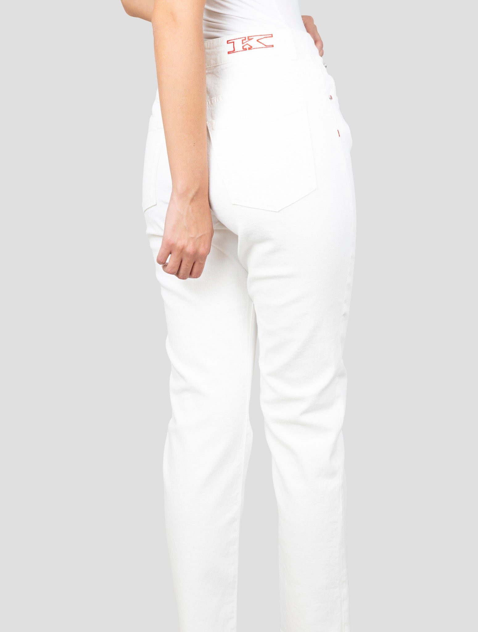 Kiton White Cotton Cashmere Ea Jeans