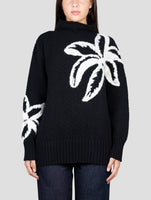 Kiton Blue White Cashmere Sweater Turtleneck