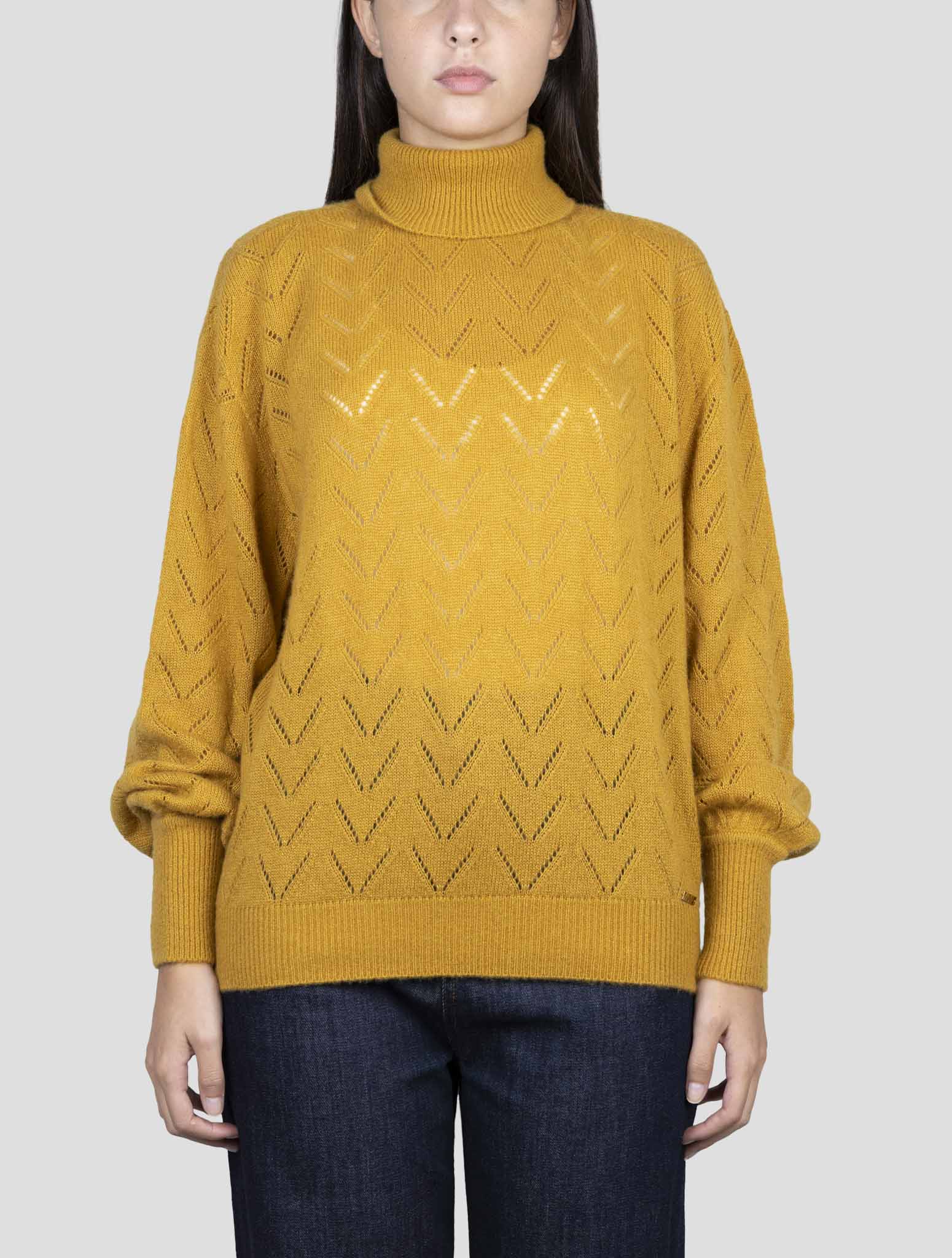 Kiton Brown Cashmere Silk Sweater Turtleneck