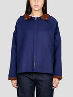 Kiton Blue Wool Coat