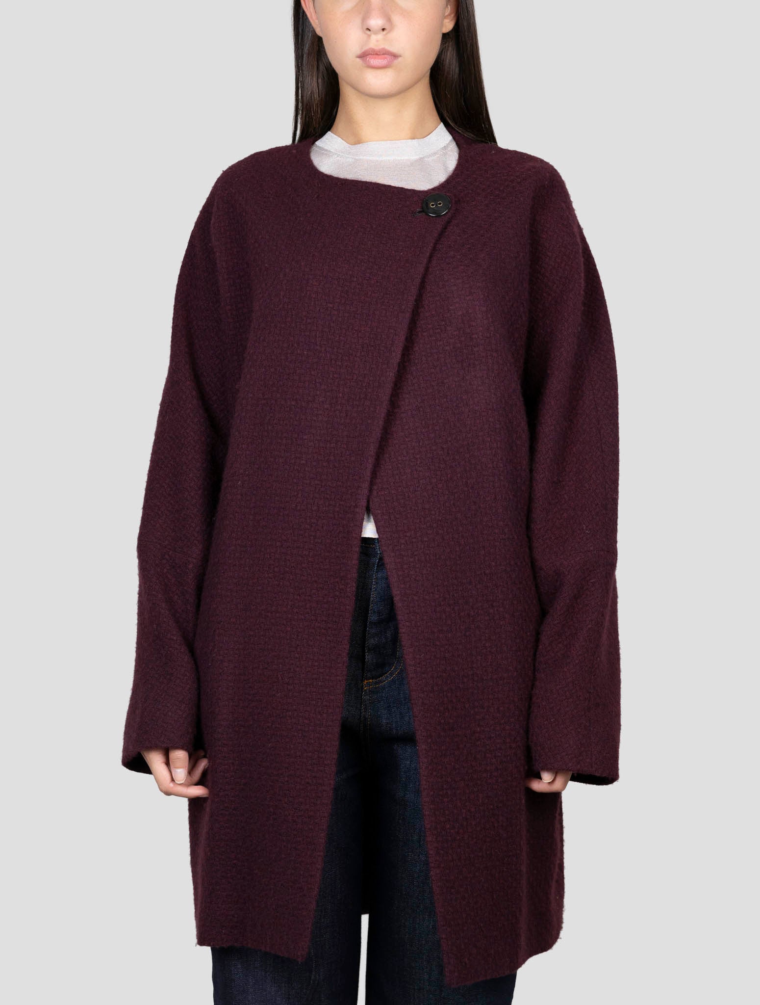Kiton Burgundy Cashmere Overcoat