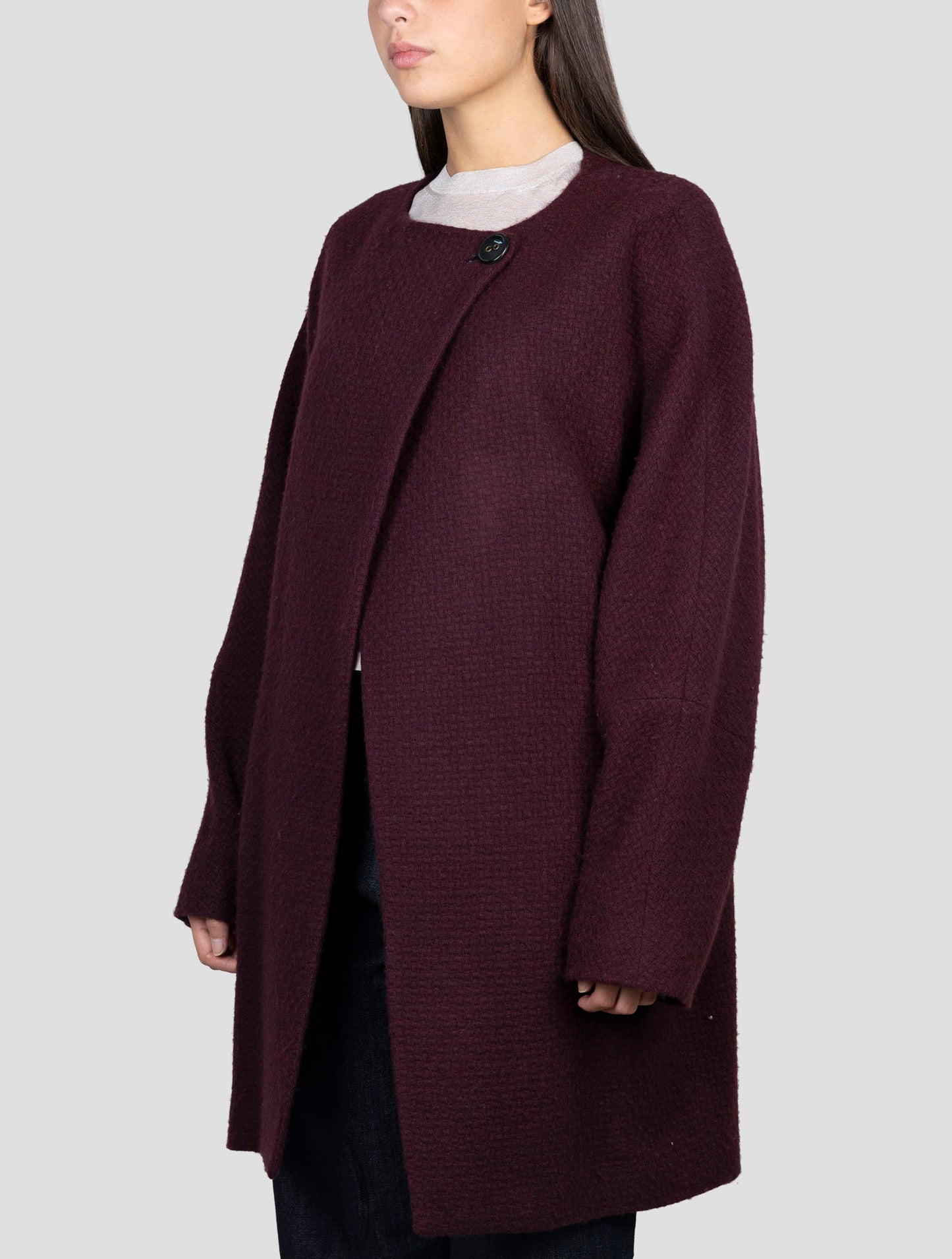 Kiton Burgundy Cashmere Overcoat