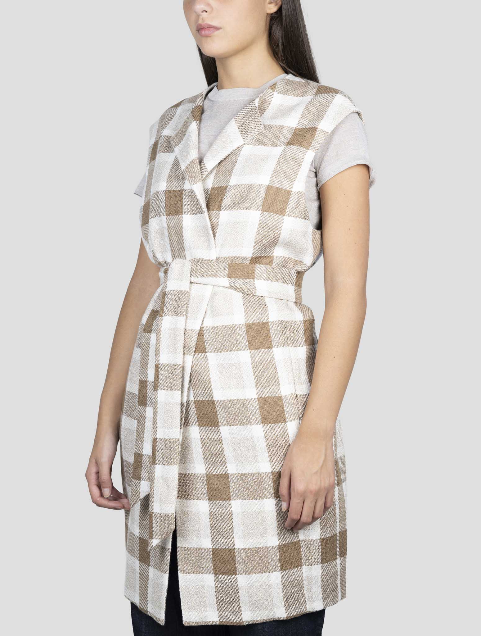 Kiton Brown Cashmere Linen Overcoat