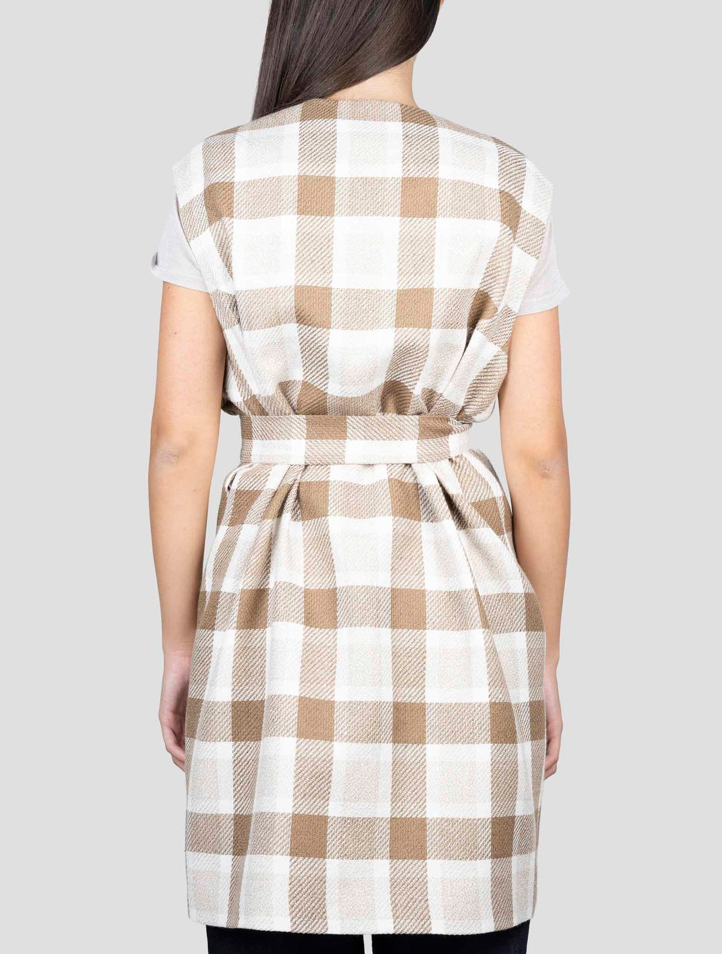 Kiton Brown Cashmere Linen Overcoat