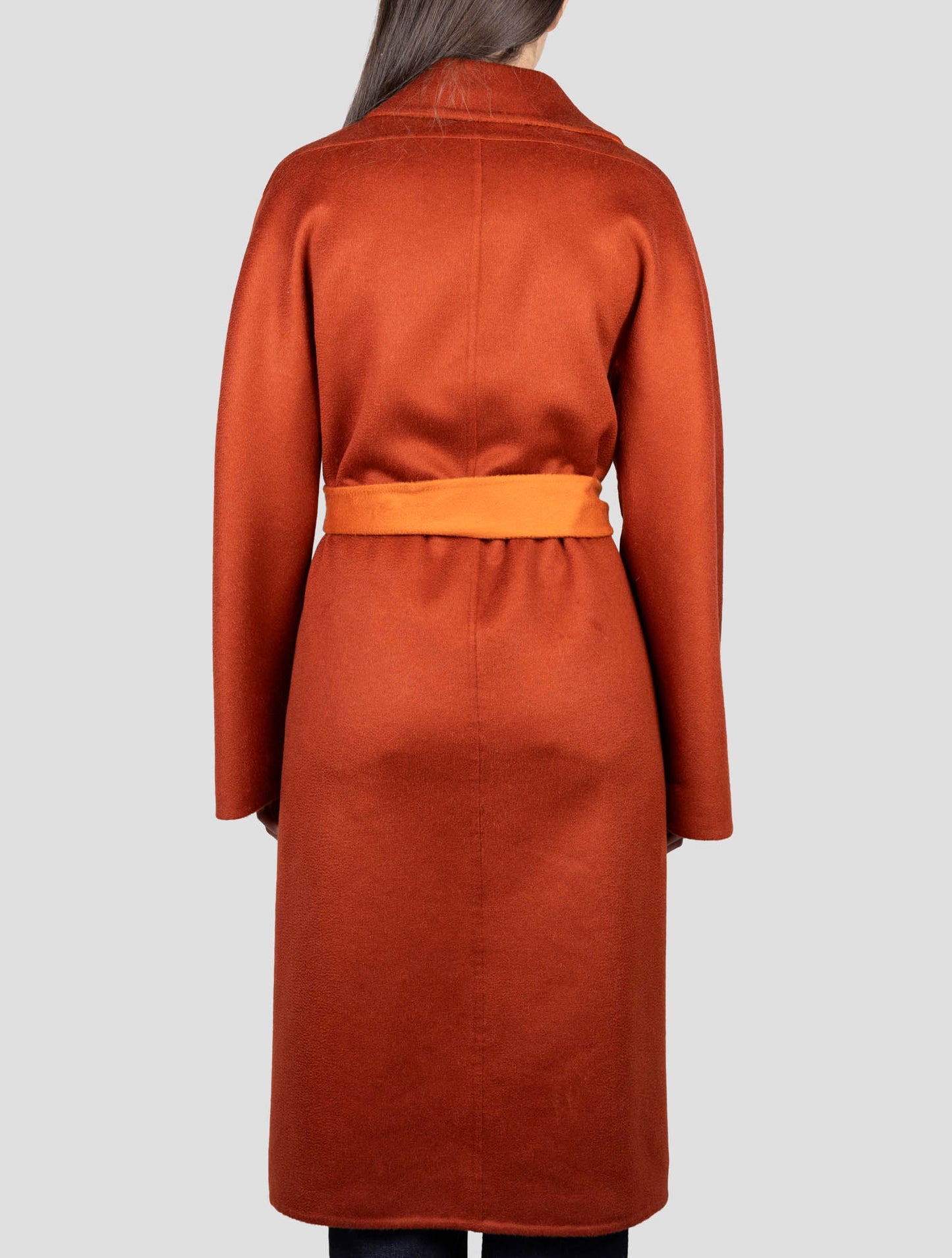 Kiton Orange Cashmere Overcoat