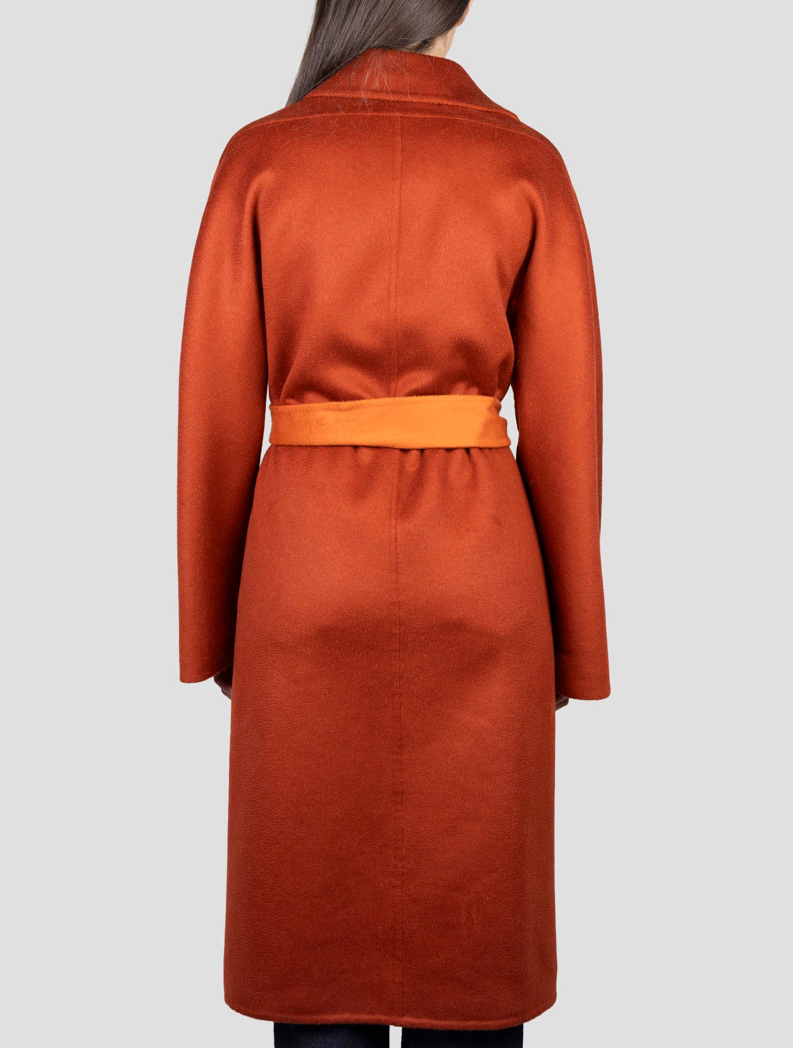 Kiton Orange Cashmere Overcoat