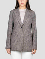 Kiton Brown Virgin Wool Silk Pa Blazer