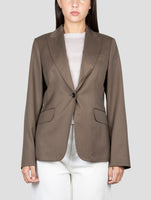 Kiton Dark Green Wool Blazer
