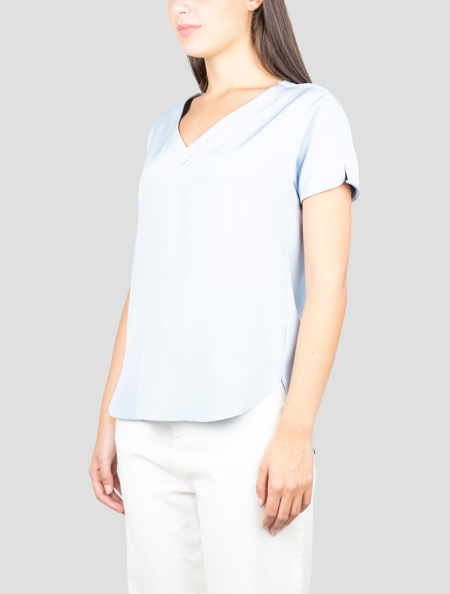 Kiton Light Blue Silk Ea Shirt