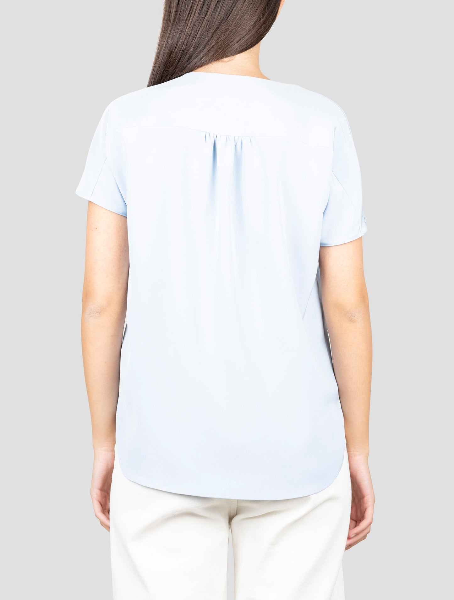 Kiton Light Blue Silk Ea Shirt