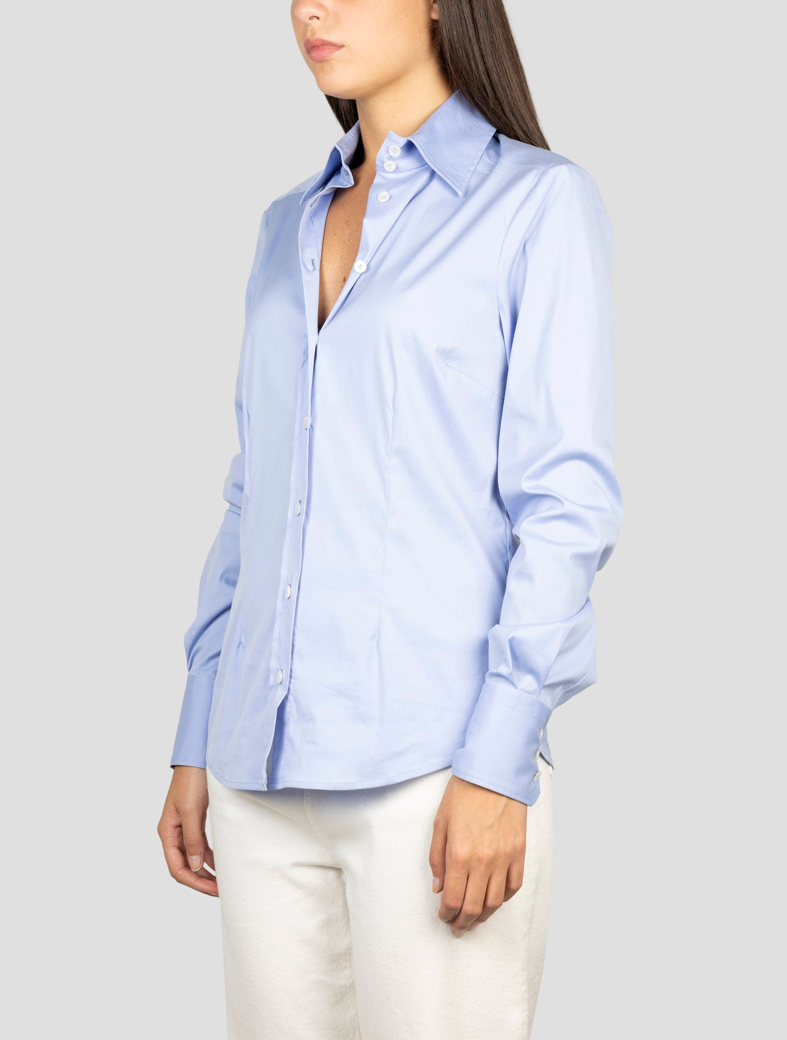 Kiton Blue Cotton Pa Ea Shirt