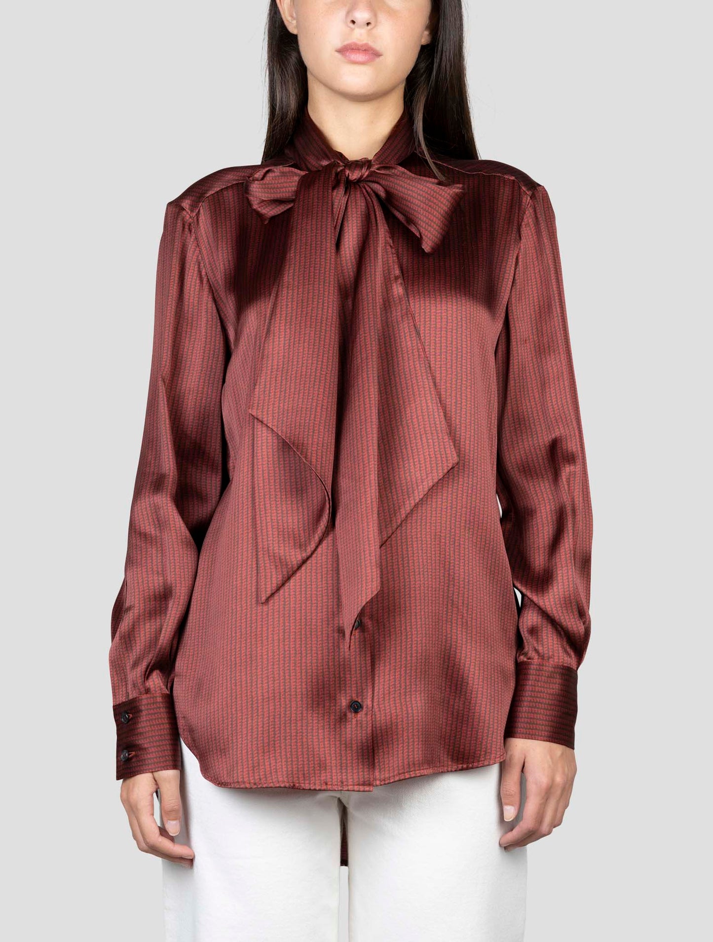 Kiton Red Silk Shirt