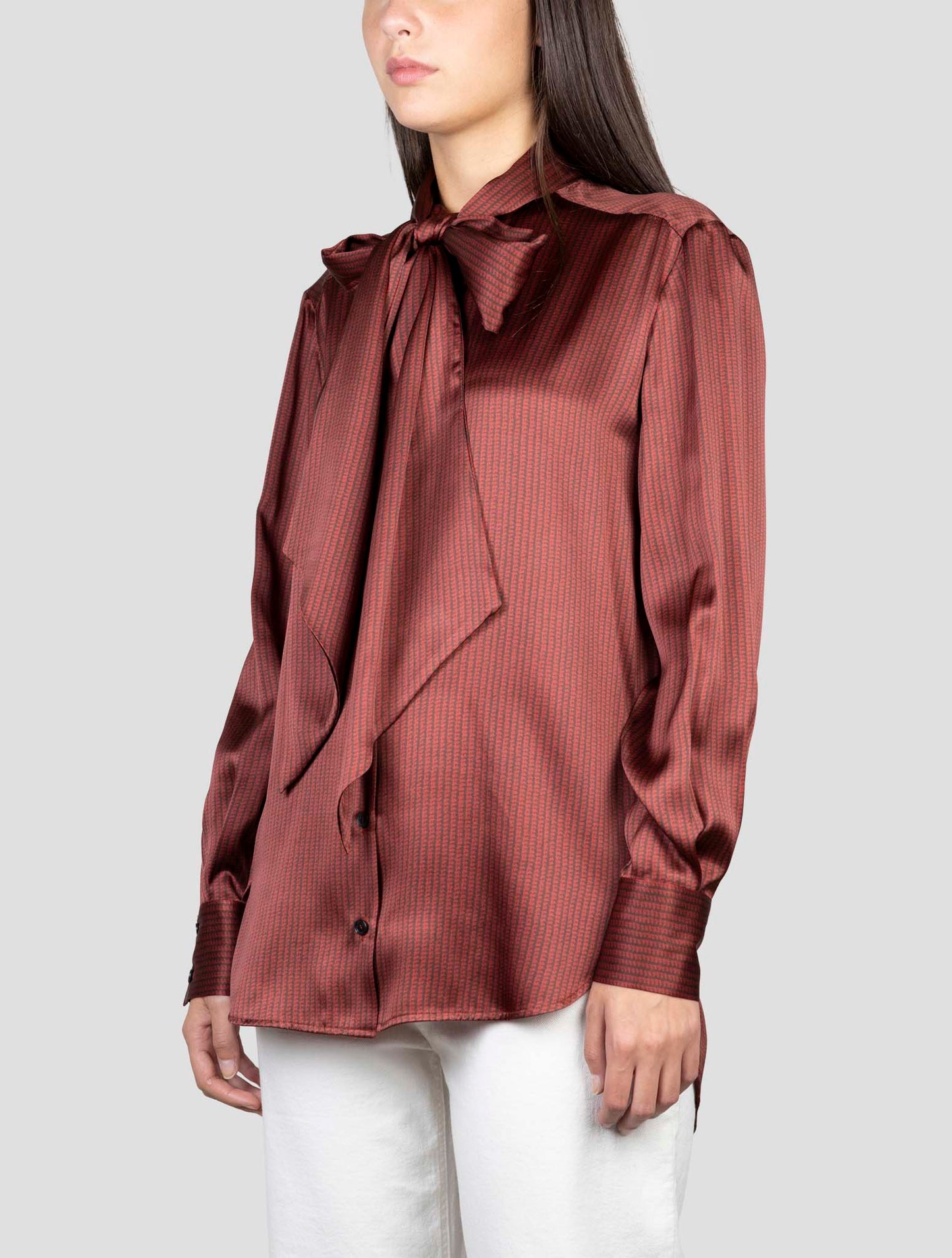 Kiton Red Silk Shirt