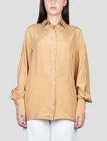 Kiton Brown Silk Shirt