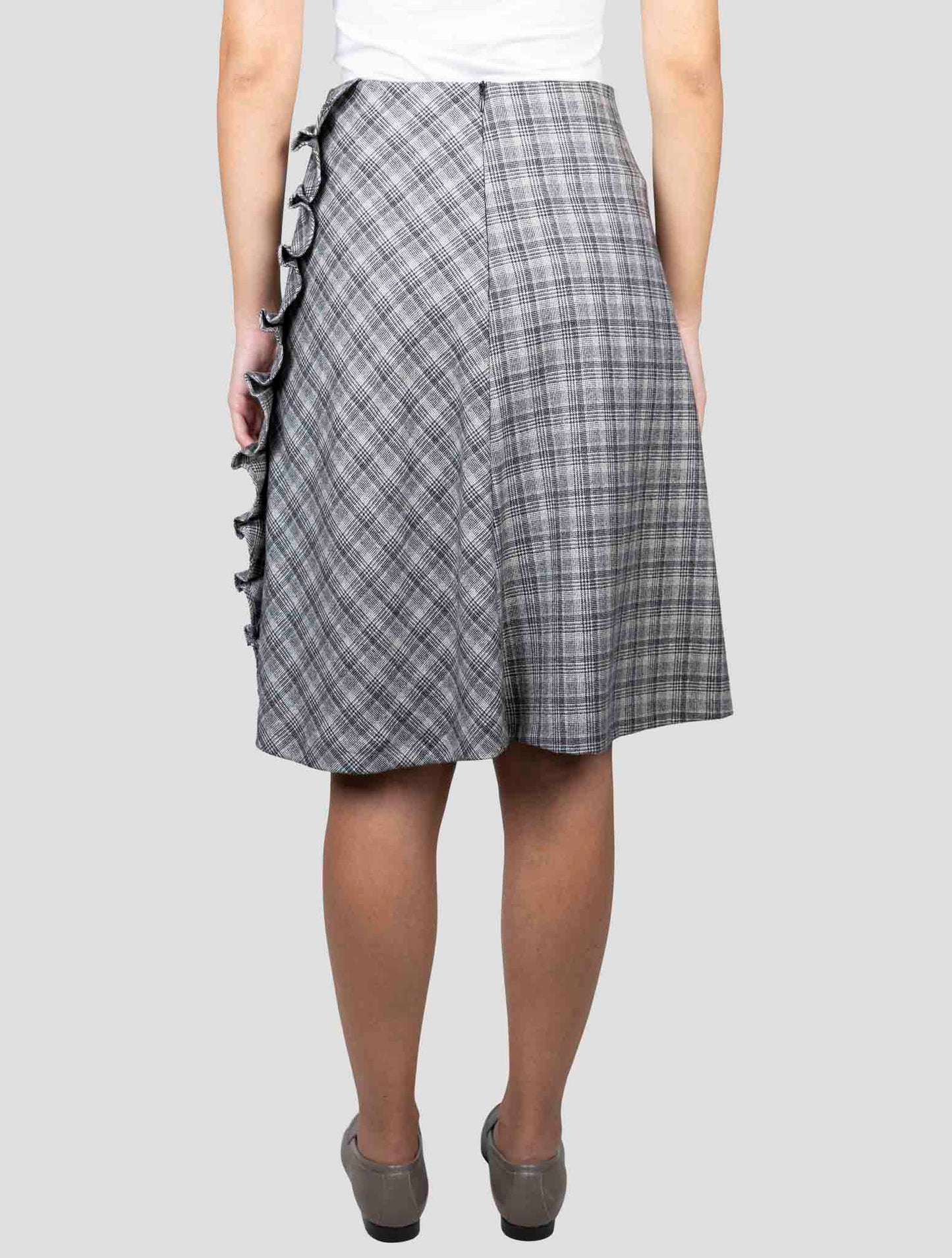 Kiton Gray Cashmere Skirt