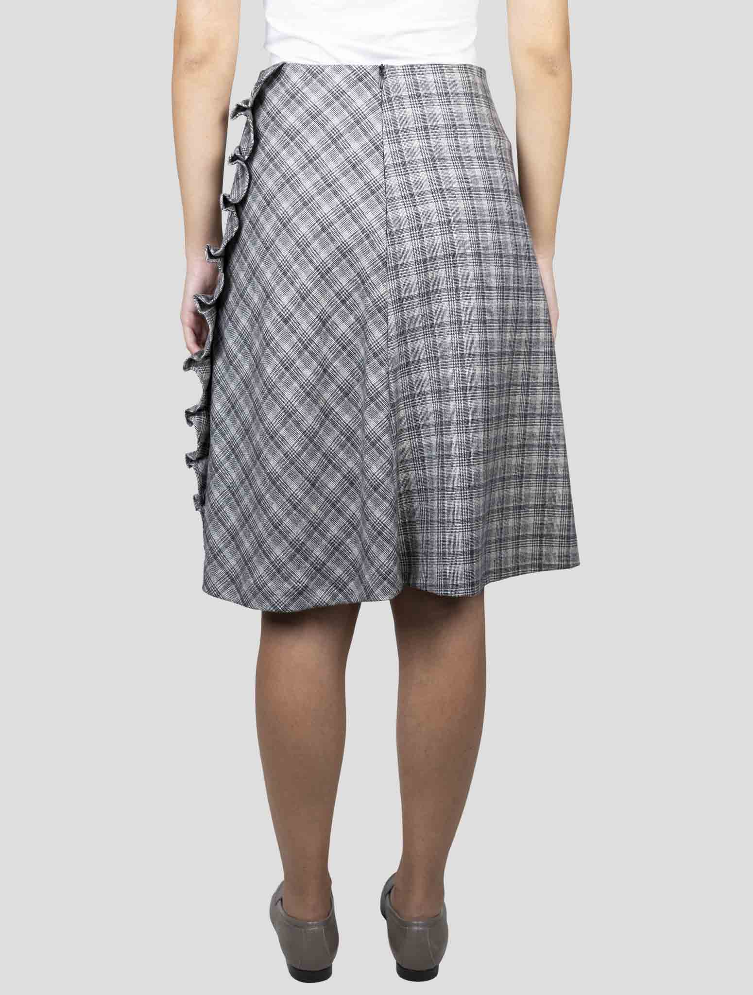 Kiton Gray Cashmere Skirt