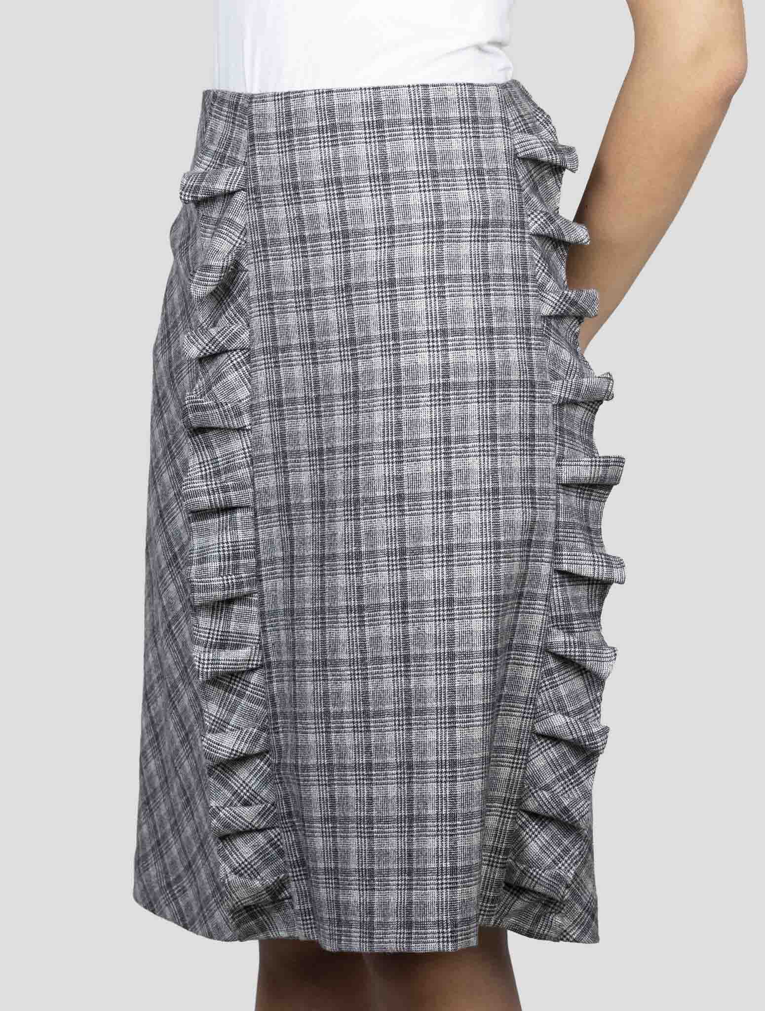 Kiton Gray Cashmere Skirt
