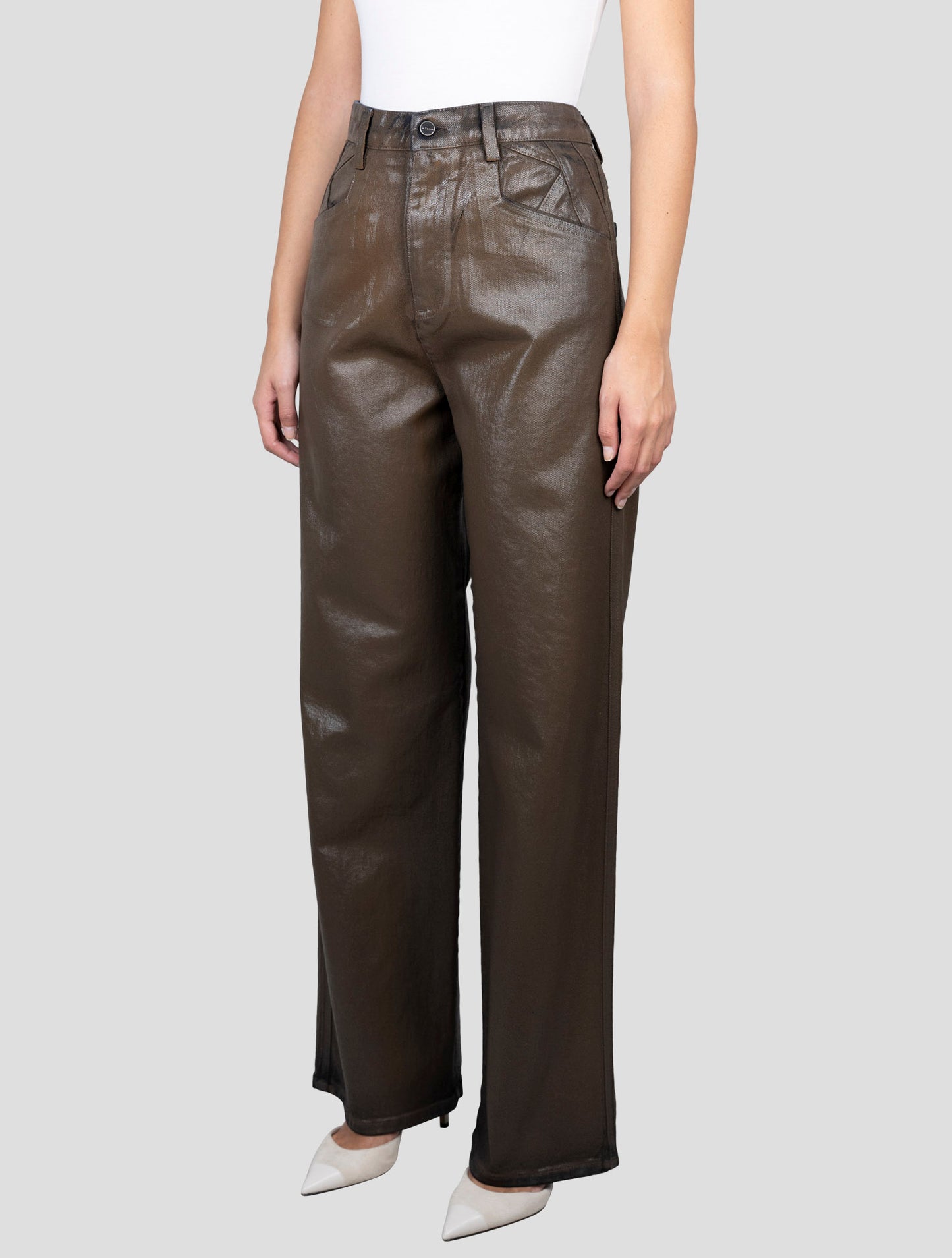 Kiton Brown Cotton Jeans