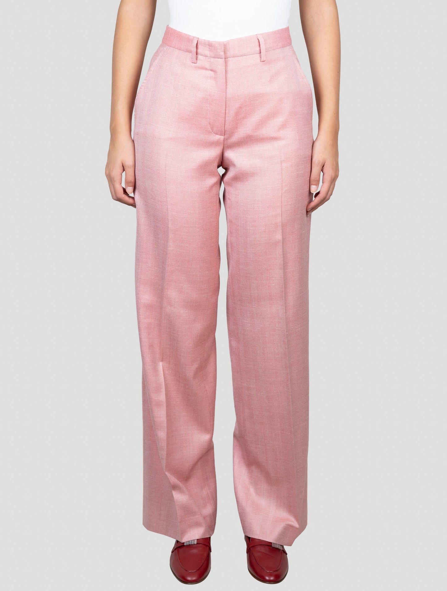 Kiton Pink Silk Cashmere Linen Pants