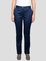 Kiton Blue Cotton Ea Pants