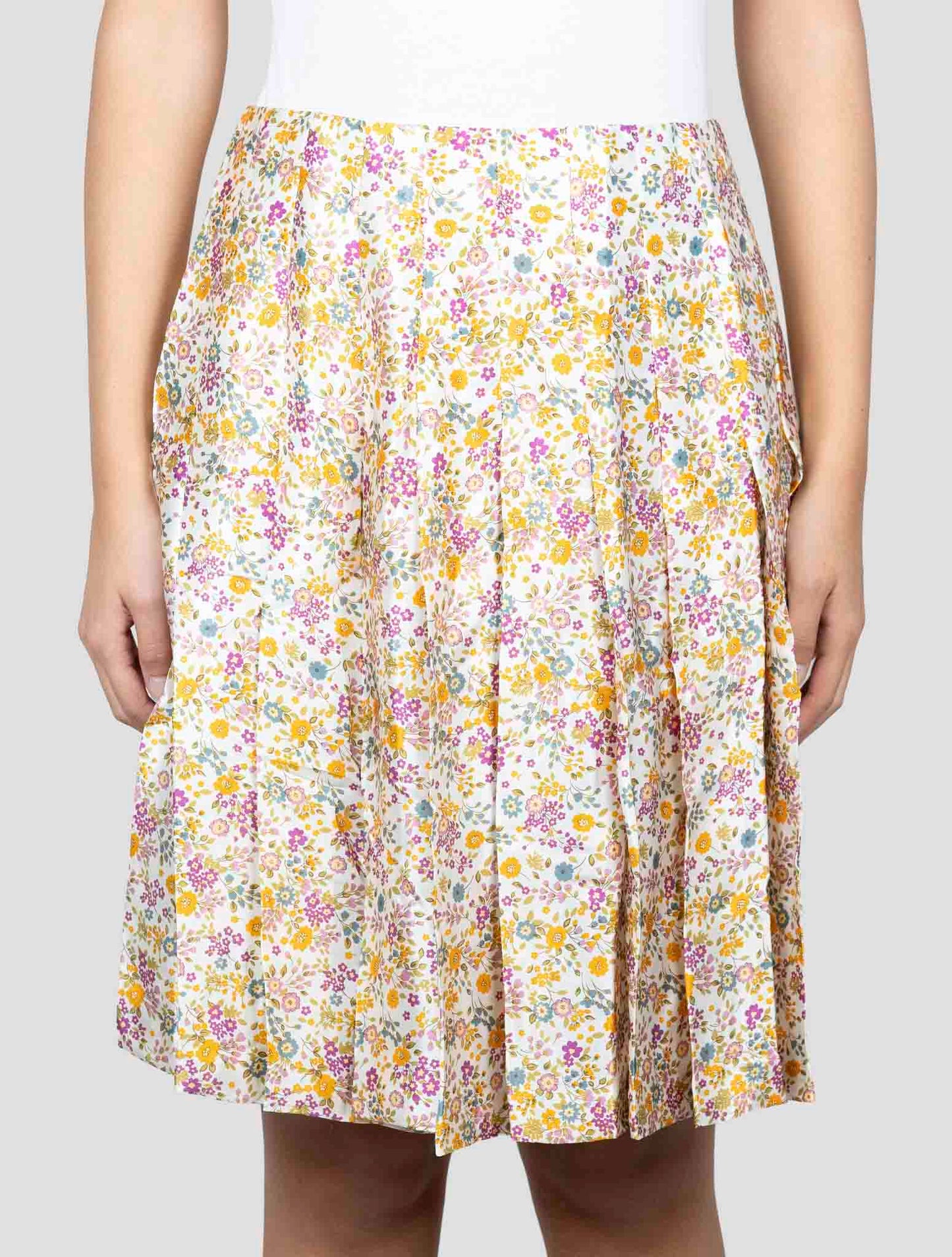 Kiton Multicolor Silk Skirt