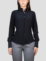 Kiton Black Silk Shirt