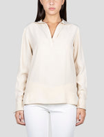 Kiton Beige Silk Shirt
