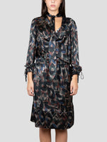 Kiton Brown Silk Dress