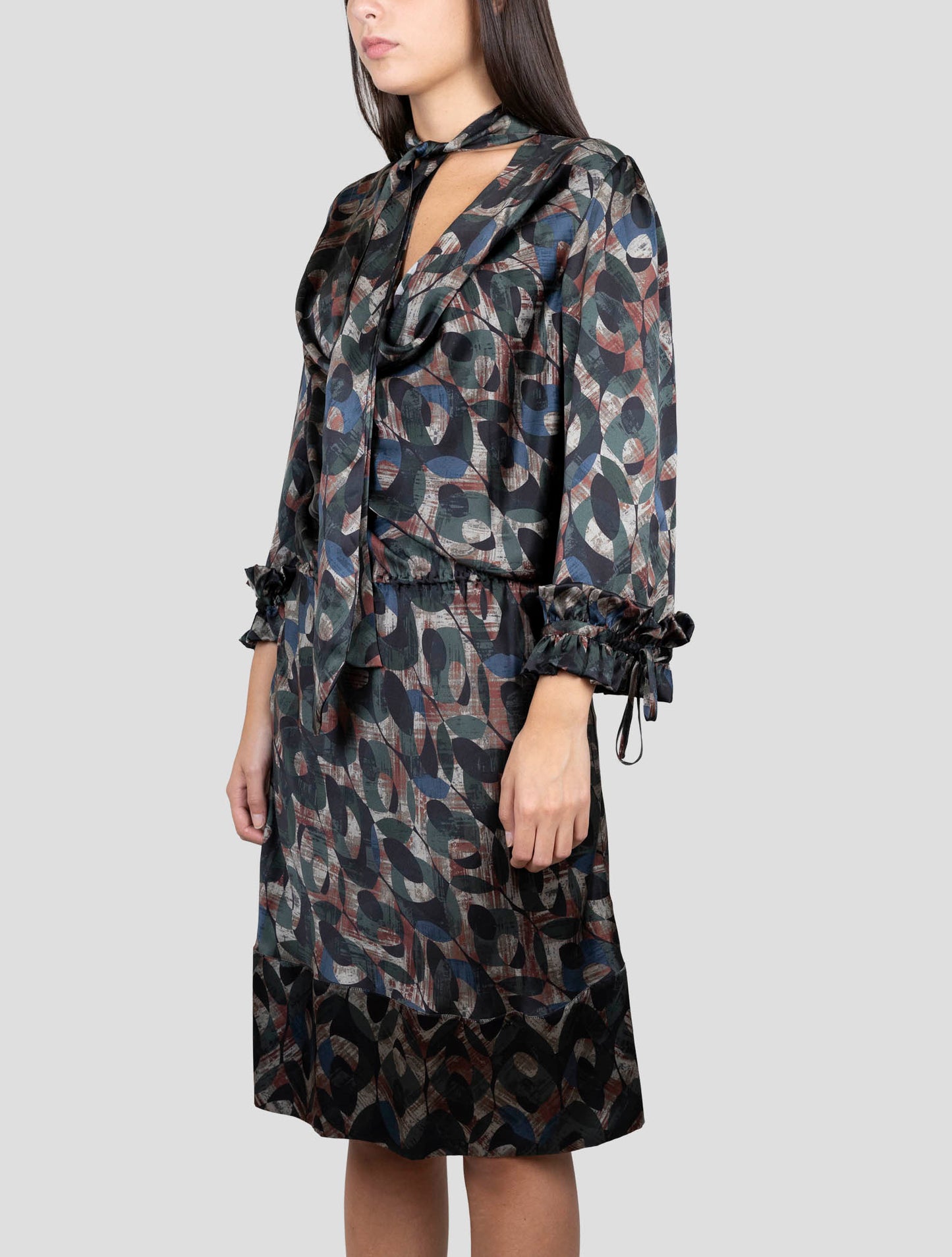 Kiton Brown Silk Dress