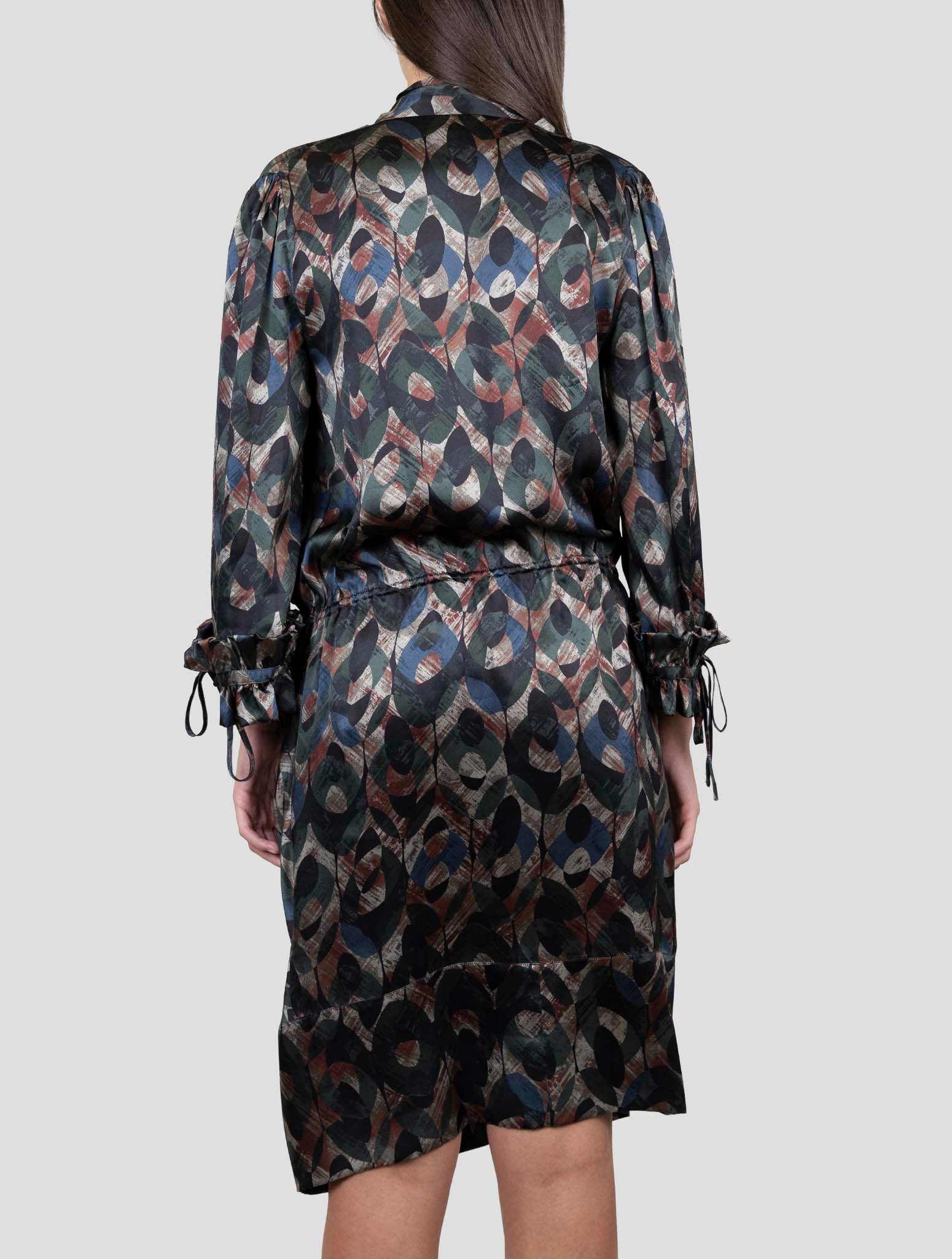 Kiton Brown Silk Dress