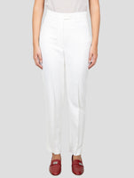 Kiton White Viscose Pants