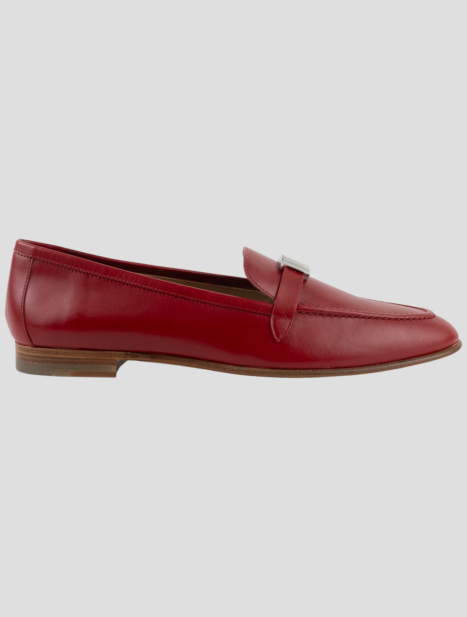Kiton Red Leather Loafers