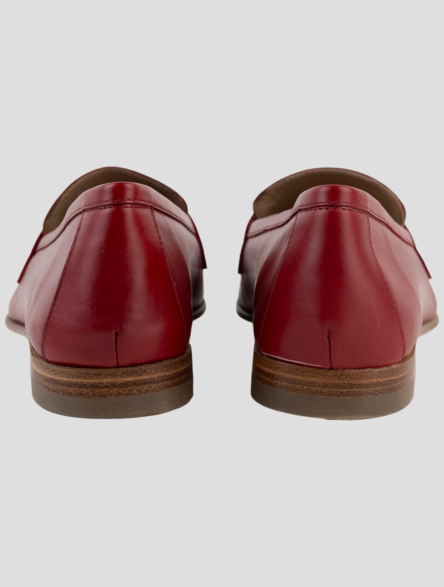 Kiton Red Leather Loafers