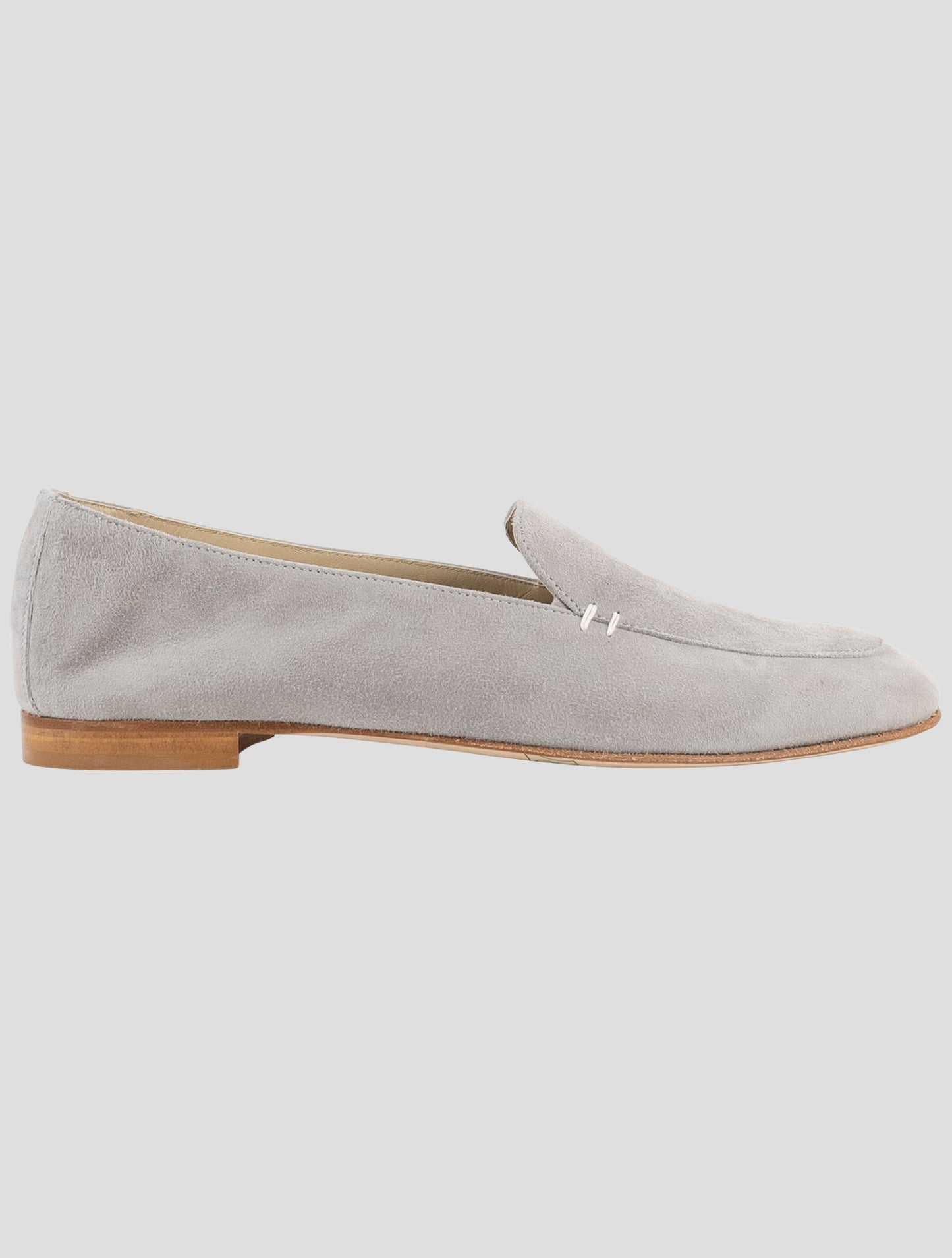 Kiton Gray Leather Suede Loafers